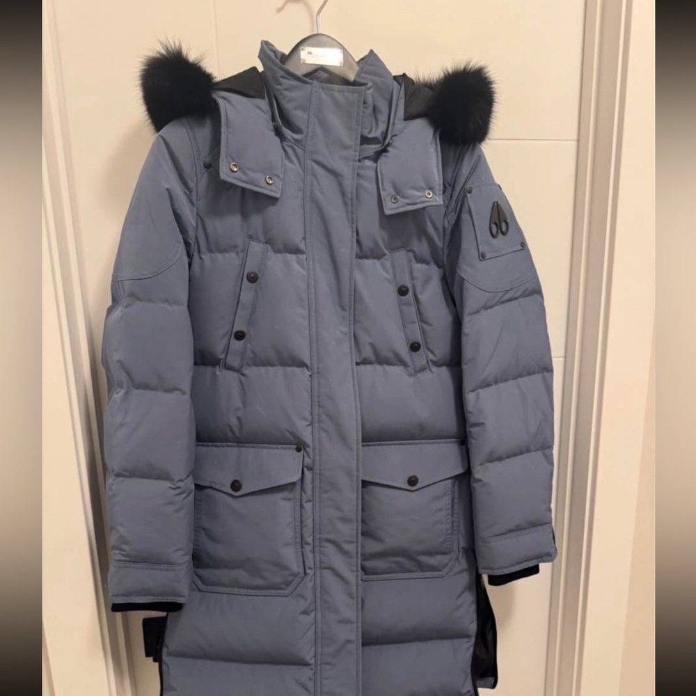 Moose Knuckles Women's Gray Puffer Jacket